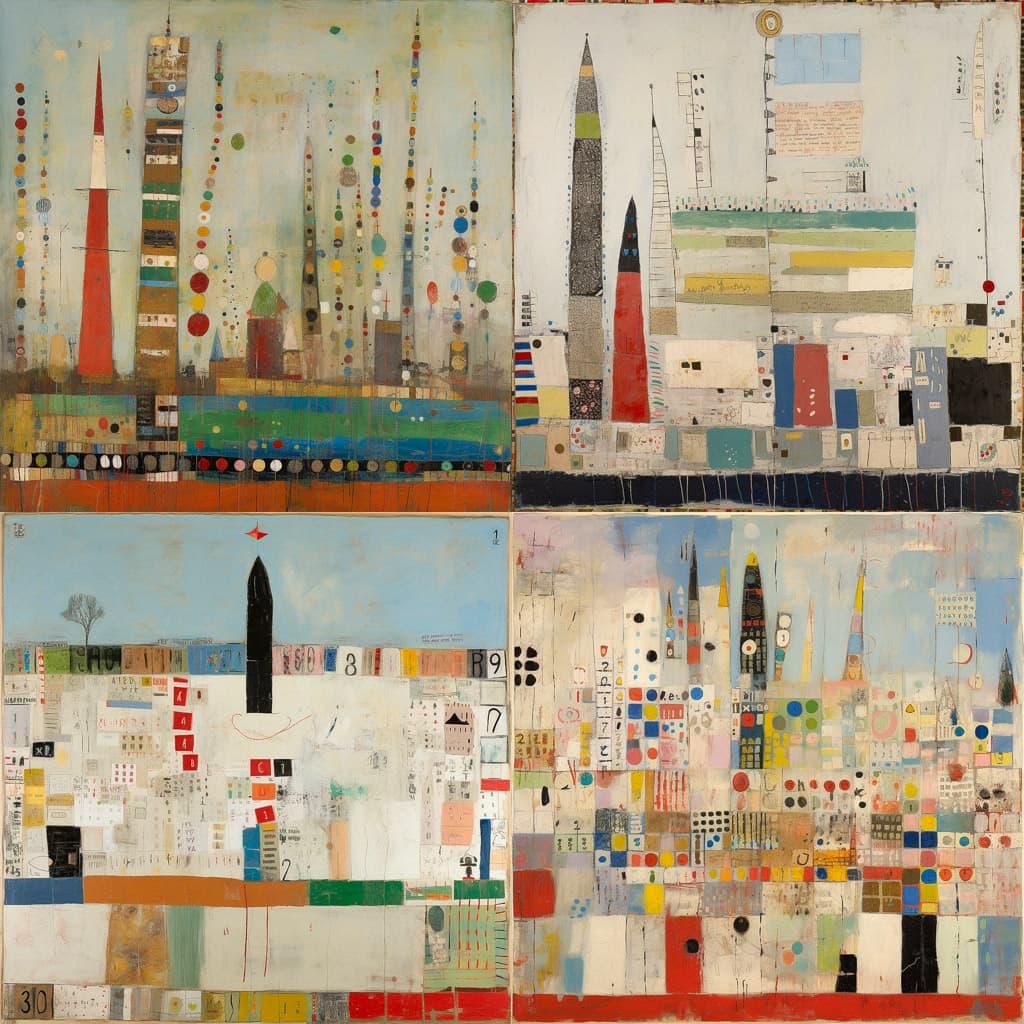 Squeak Carnwath style, Midjourney V5, render 1 of 4