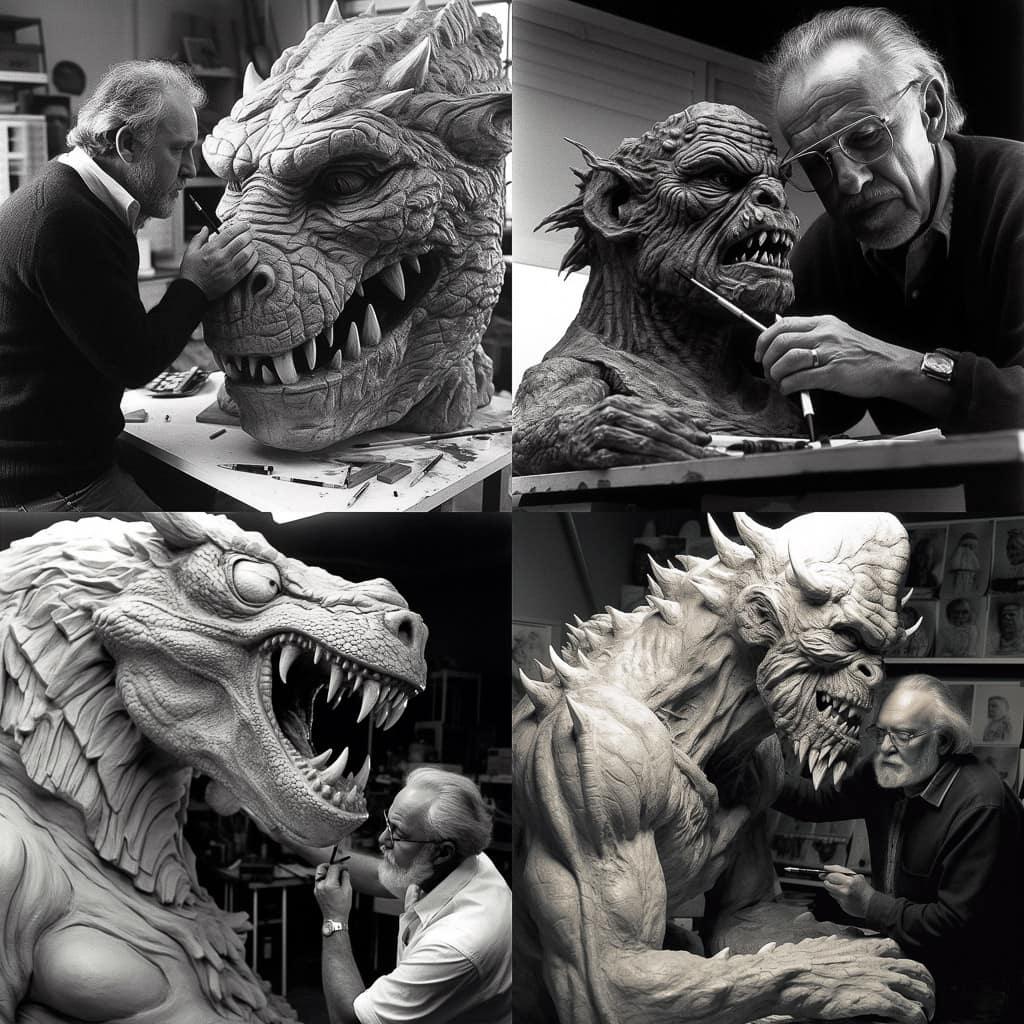 Stan Winston style, Midjourney V5, render 1 of 4