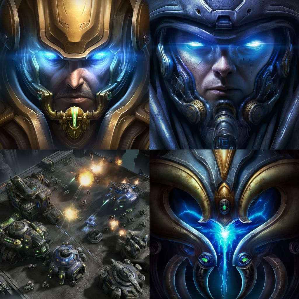 StarCraft style, Midjourney V5, render 1 of 4