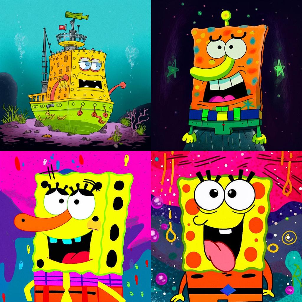 Stephen Hillenburg style, Midjourney V5, render 1 of 4