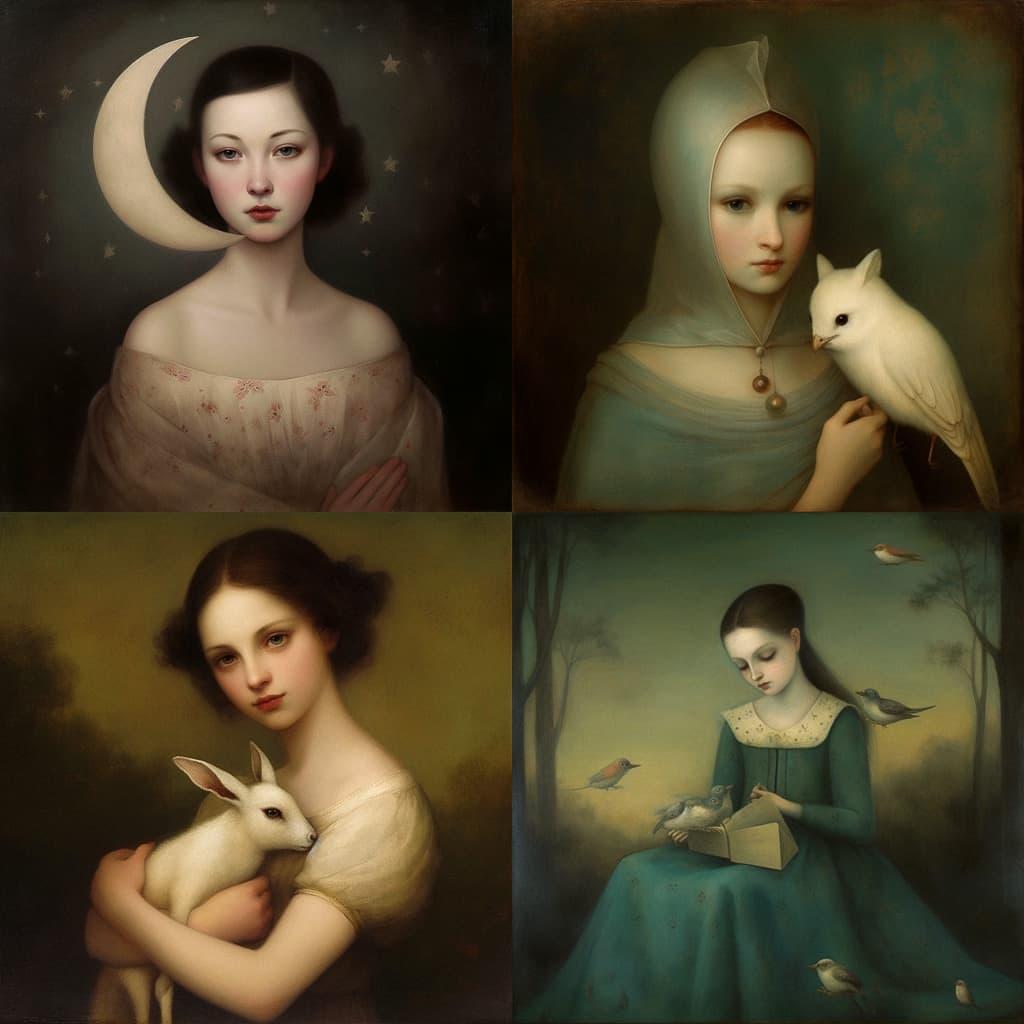 Stephen Mackey style, Midjourney V5, render 1 of 4