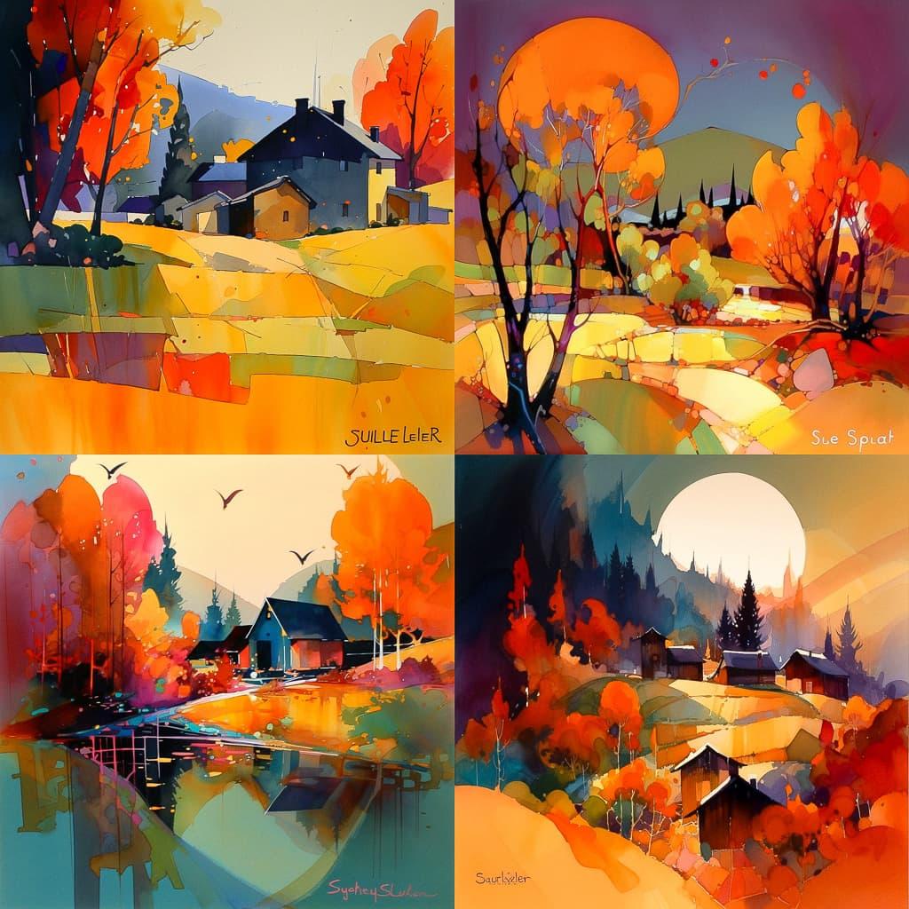 Stephen Quiller style, Midjourney V5, render 1 of 4