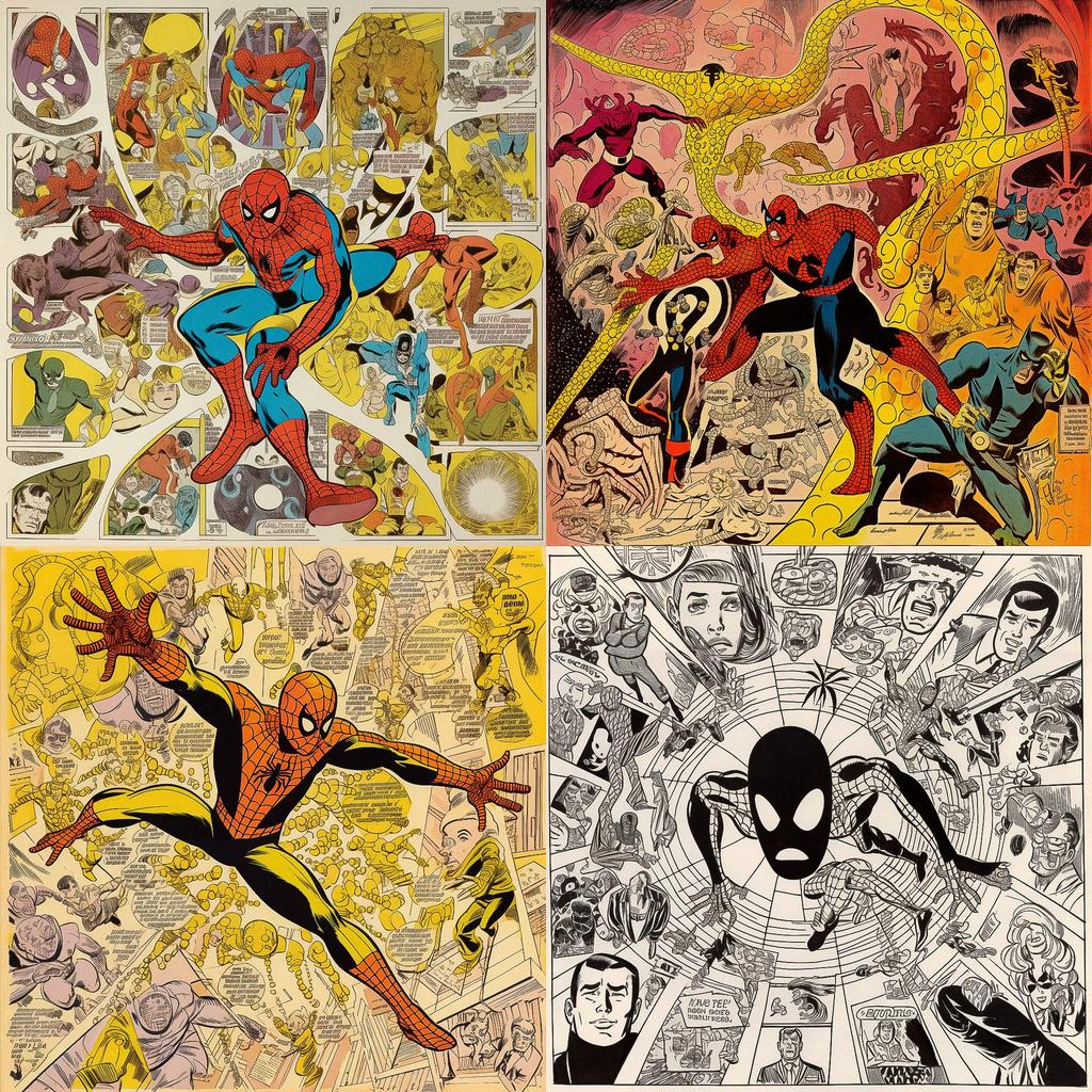 Steve Ditko style, Midjourney V5, render 1 of 4