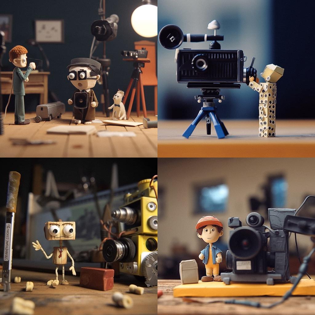 Stop-motion animation style, Midjourney V5, render 1 of 4