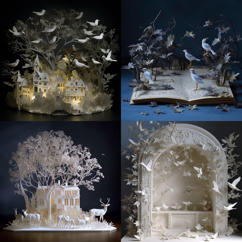 Su Blackwell style, Midjourney V5, render 1 of 4