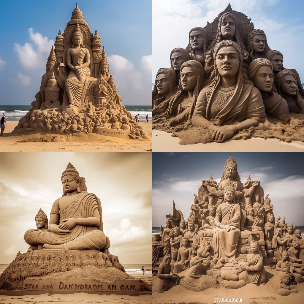 Sudarsan Pattnaik style, Midjourney V5, render 1 of 4