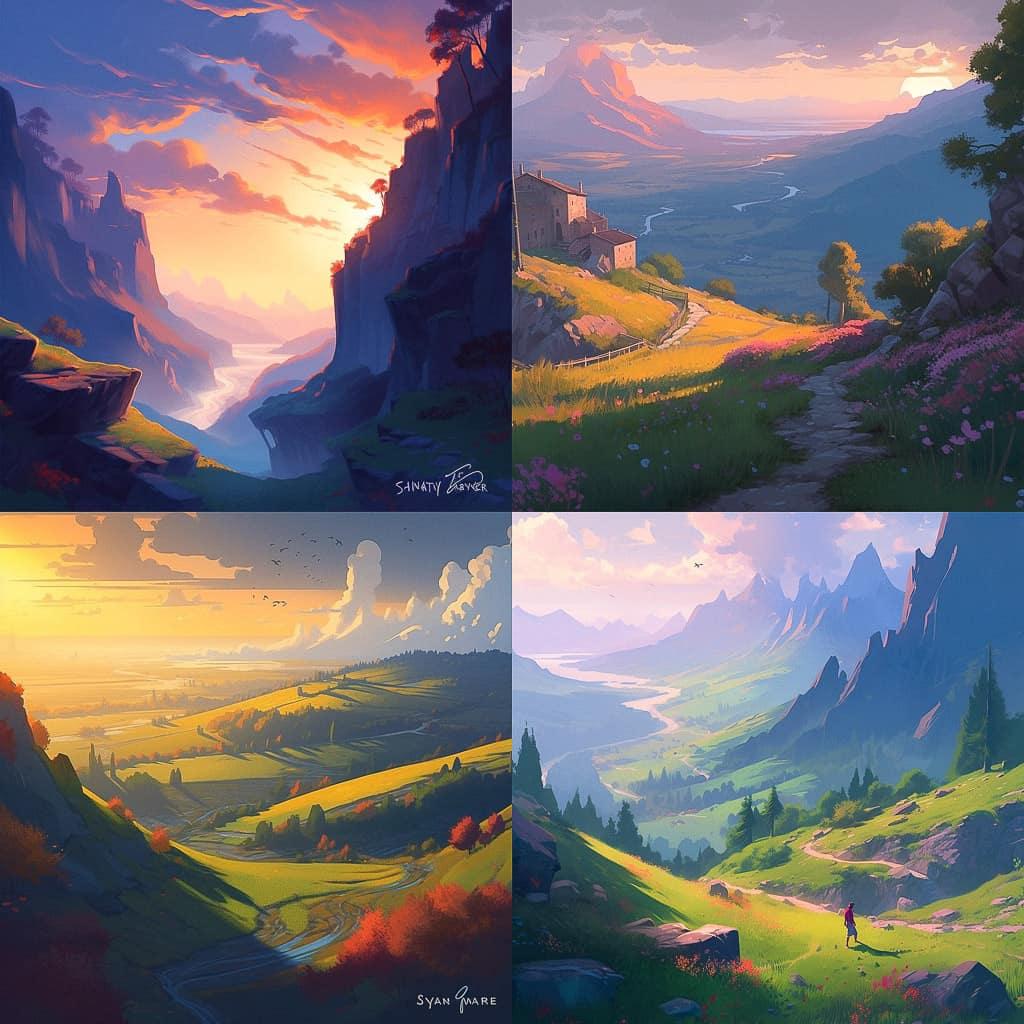 Sylvain Sarrailh style, Midjourney V5, render 1 of 4