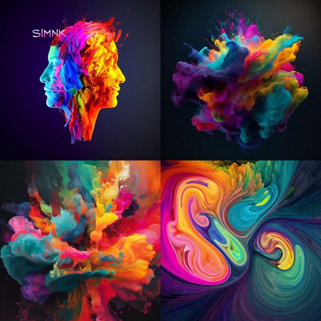Synchromism style, Midjourney V5, render 1 of 4