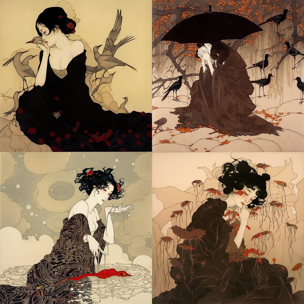 Takato Yamamoto style, Midjourney V5, render 1 of 4