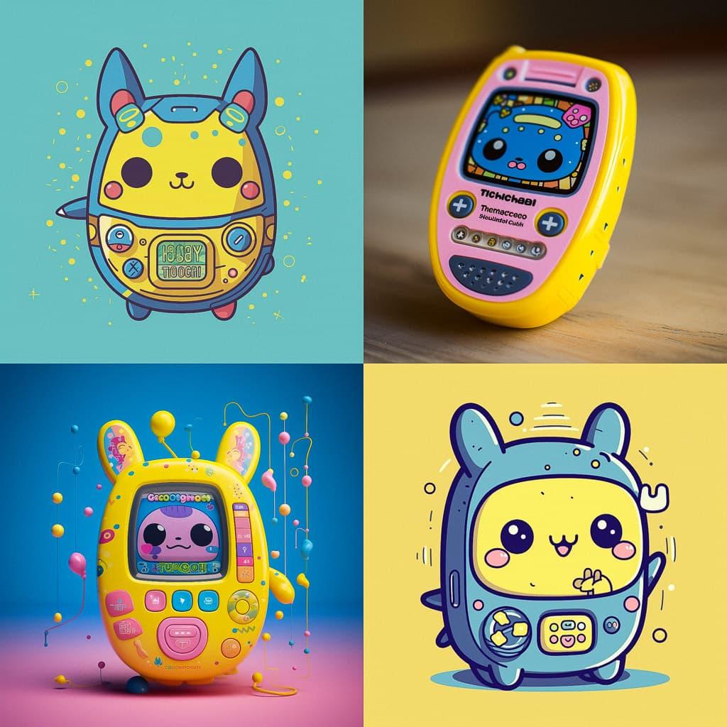 Tamagotchi style, Midjourney V5, render 1 of 4