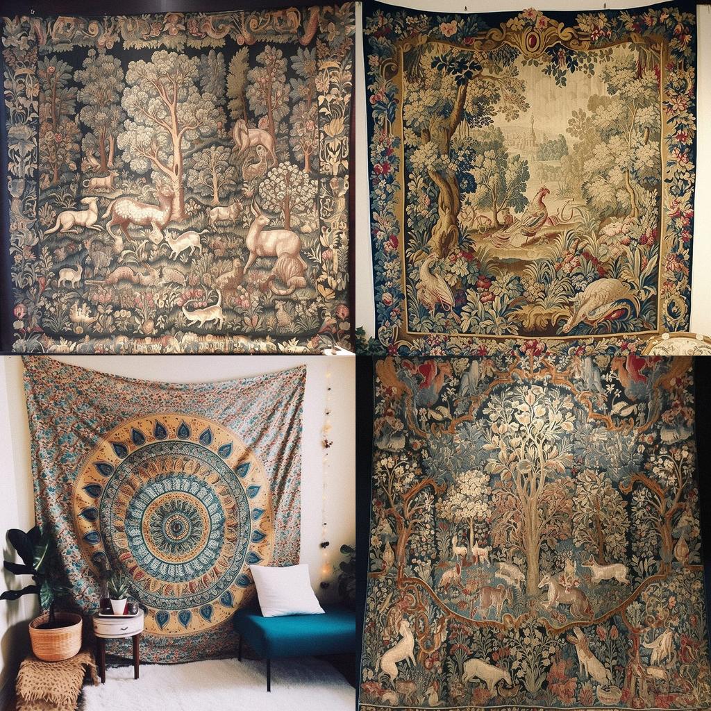 Tapestry style, Midjourney V5, render 1 of 4