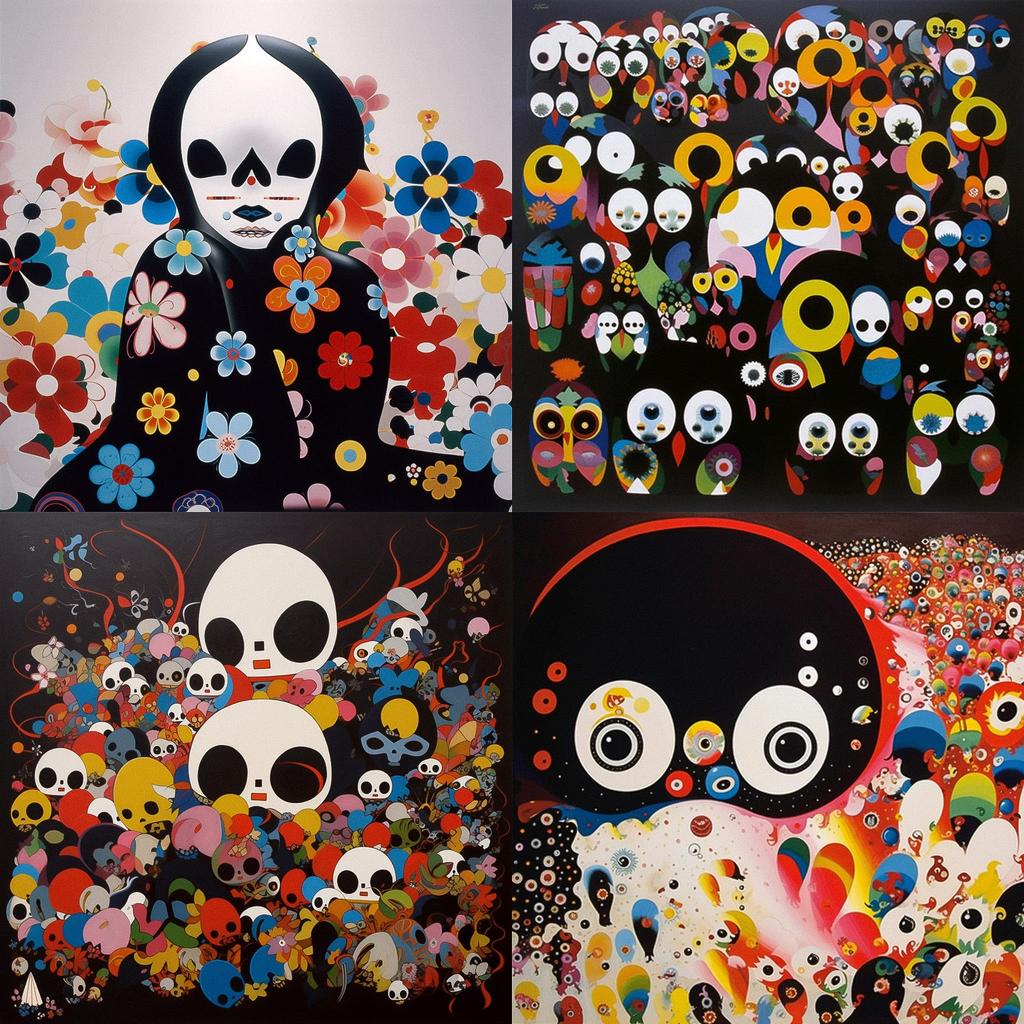 Taro Okamoto style, Midjourney V5, render 1 of 4