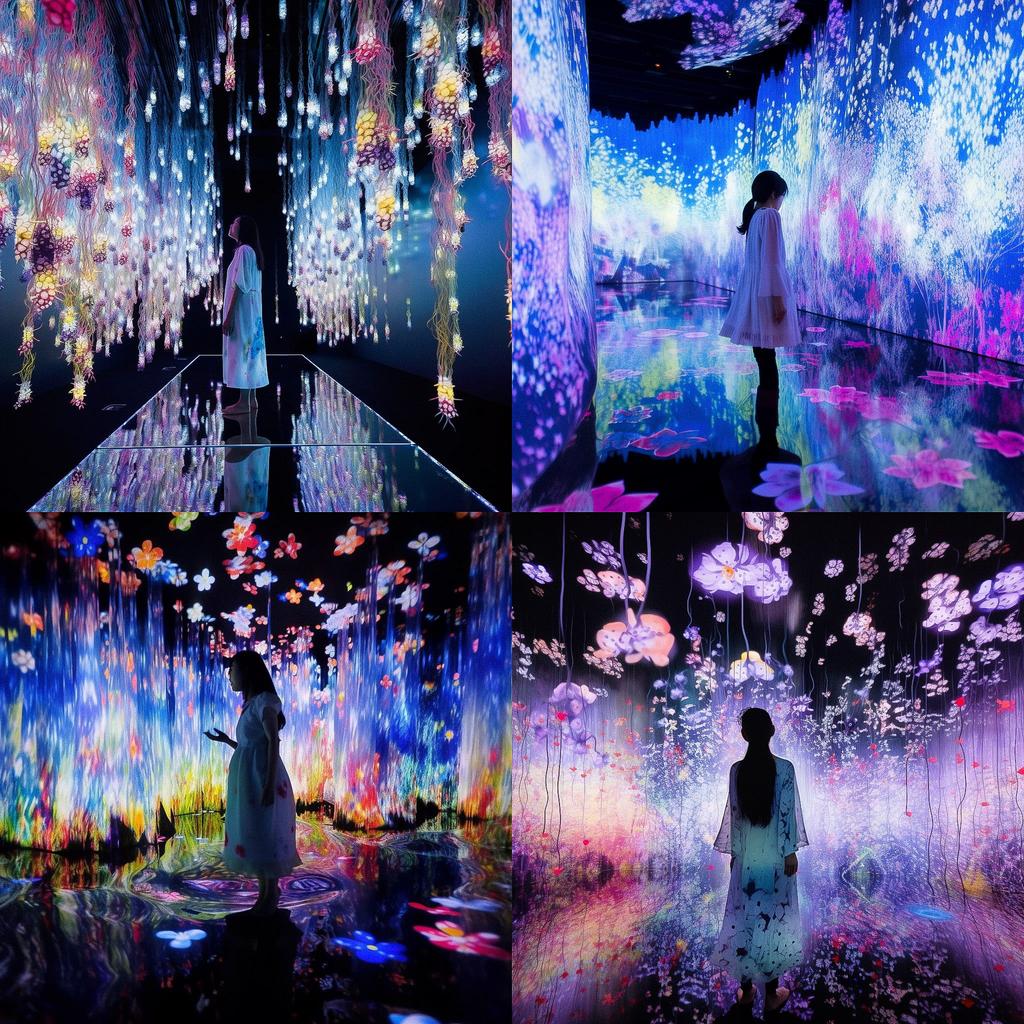 teamLab style, Midjourney V5, render 1 of 4