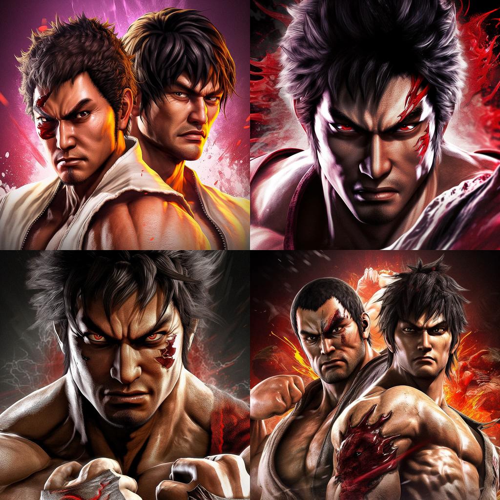 Tekken style, Midjourney V5, render 1 of 4