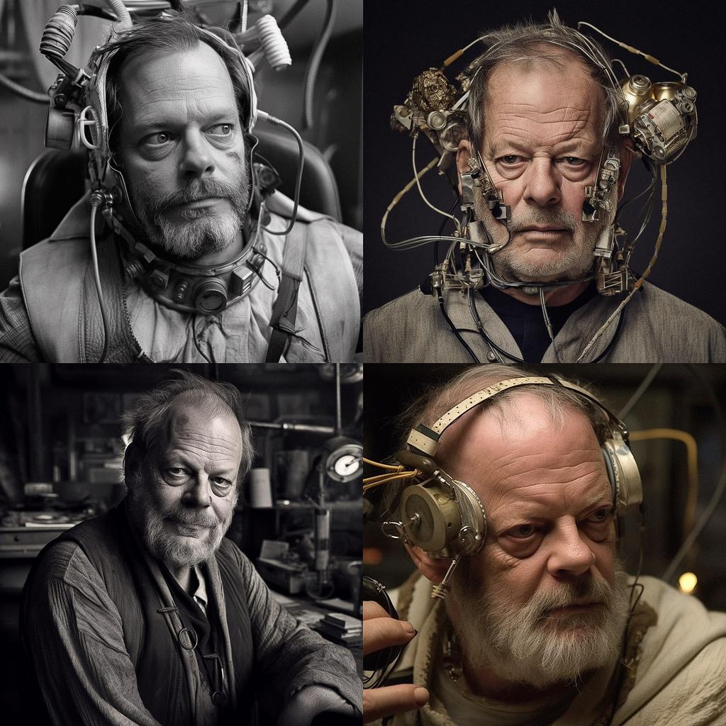 Terry Gilliam style, Midjourney V5, render 1 of 4