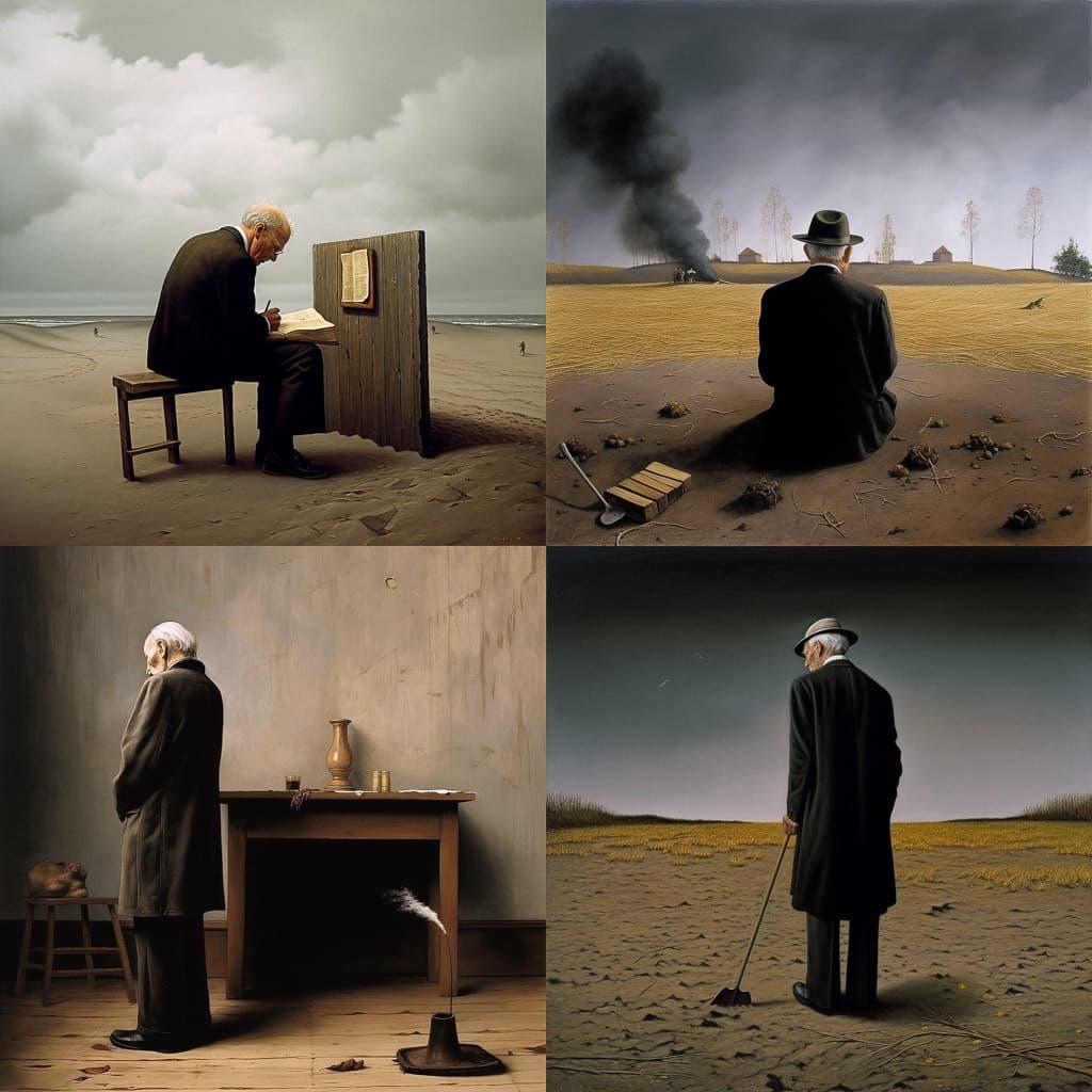Teun Hocks style, Midjourney V5, render 1 of 4