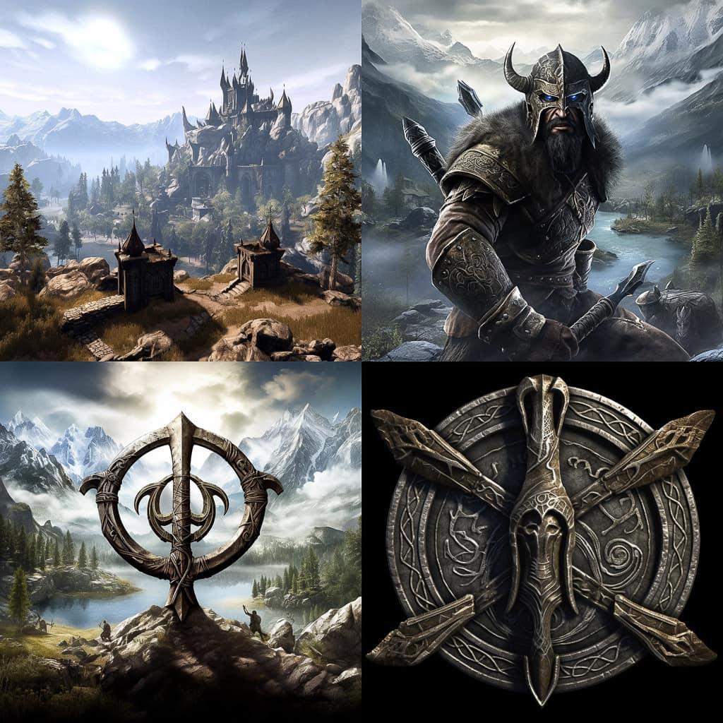 The Elder Scrolls style, Midjourney V5, render 1 of 4