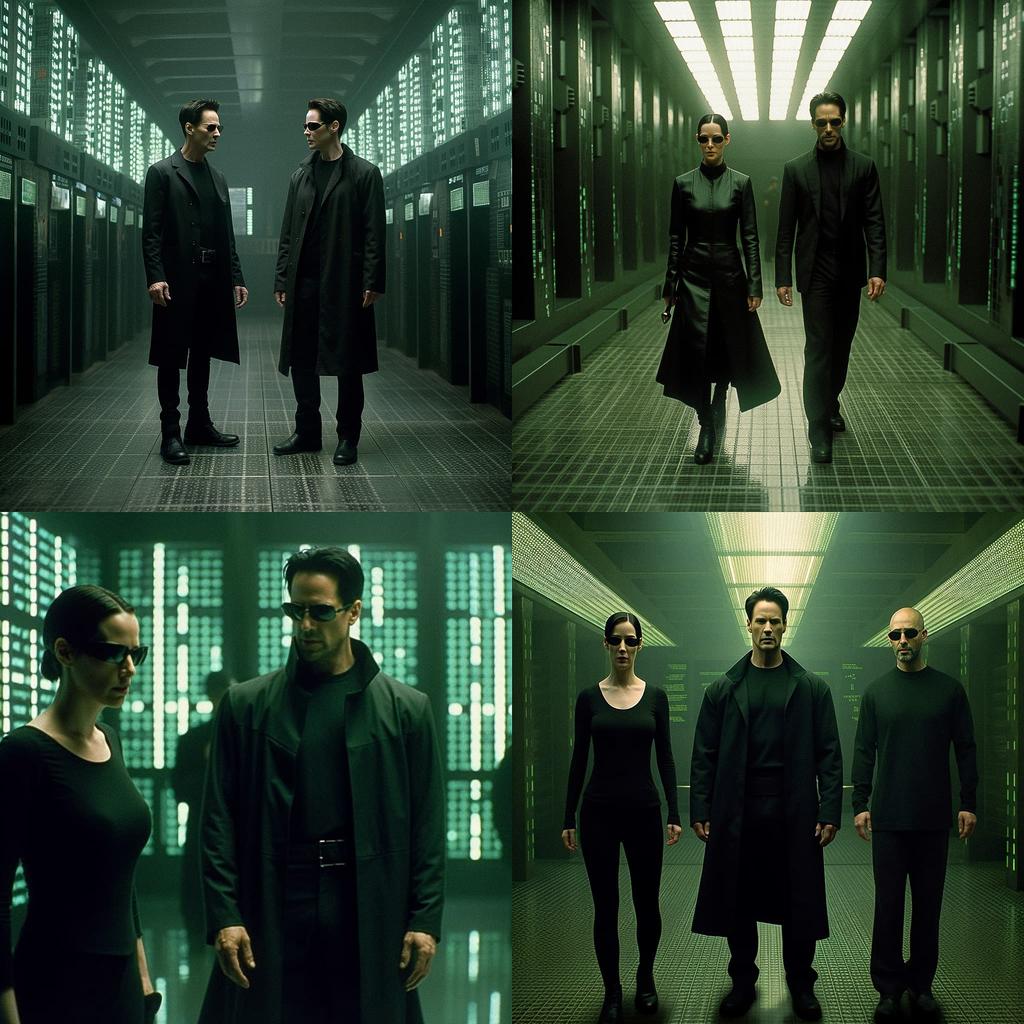 The Matrix style, Midjourney V5, render 1 of 4