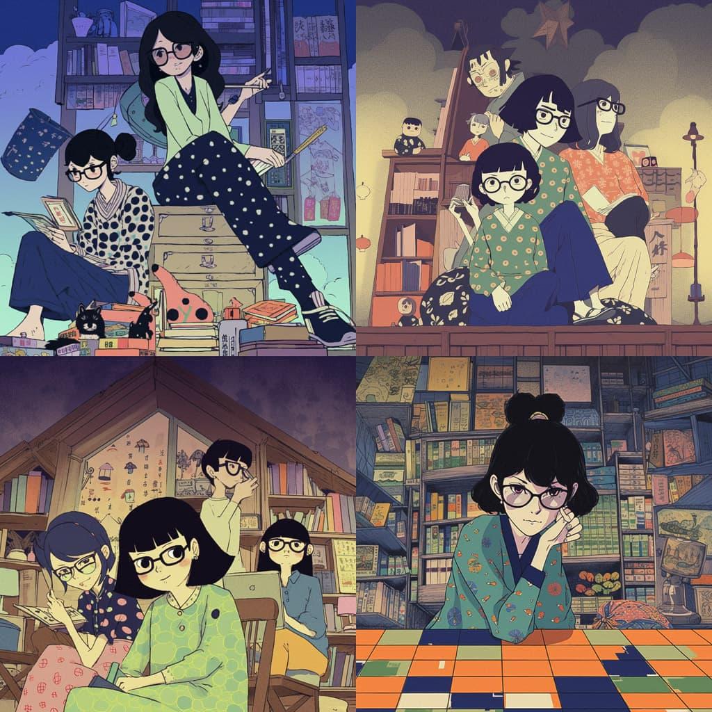 The Tatami Galaxy style, Midjourney V5, render 1 of 4