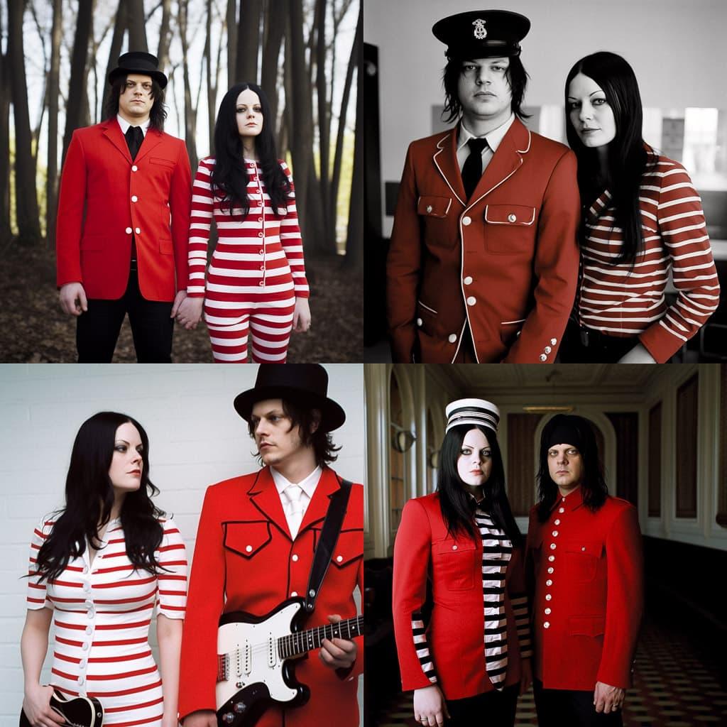 The White Stripes style, Midjourney V5, render 1 of 4