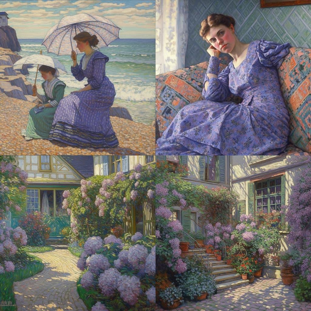 Theo van Rysselberghe style, Midjourney V5, render 1 of 4