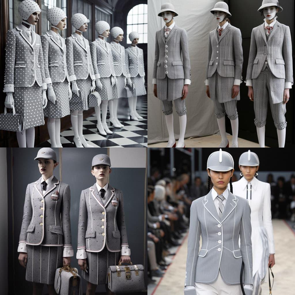 Thom Browne style, Midjourney V5, render 1 of 4