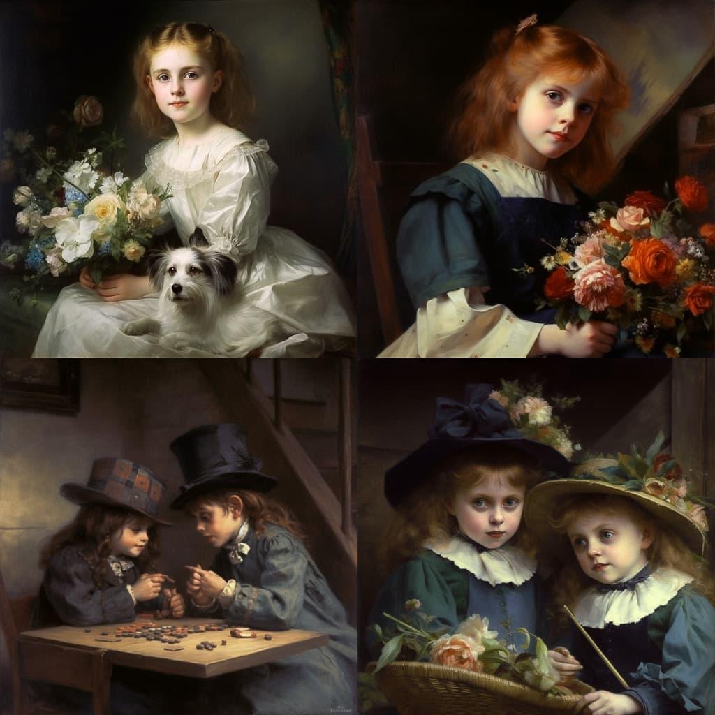 Thomas Benjamin Kennington style, Midjourney V5, render 1 of 4