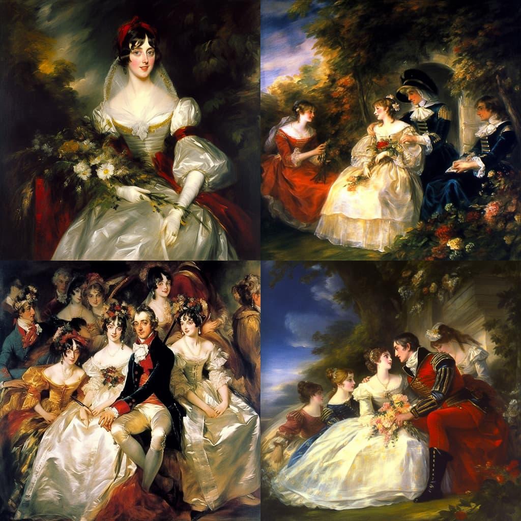 Thomas Lawrence style, Midjourney V5, render 1 of 4