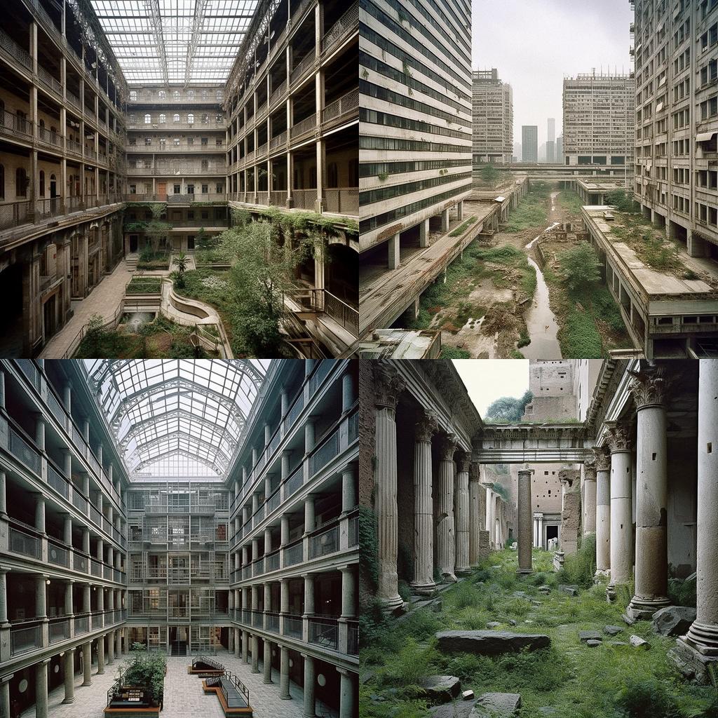 Thomas Struth style, Midjourney V5, render 1 of 4