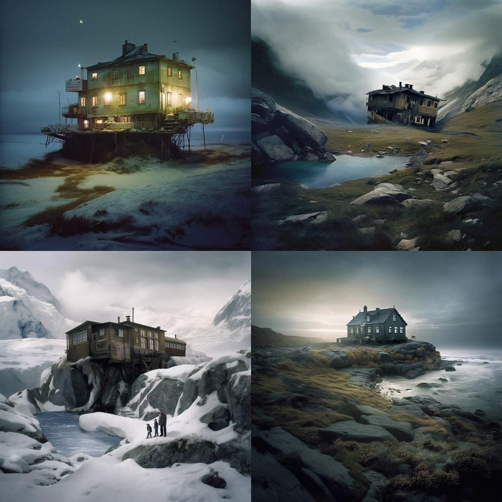 Thomas Wrede style, Midjourney V5, render 1 of 4