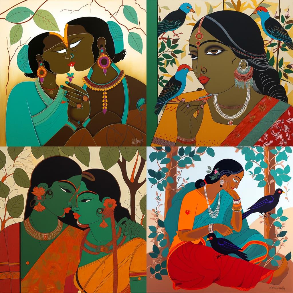 Thota Vaikuntam style, Midjourney V5, render 1 of 4