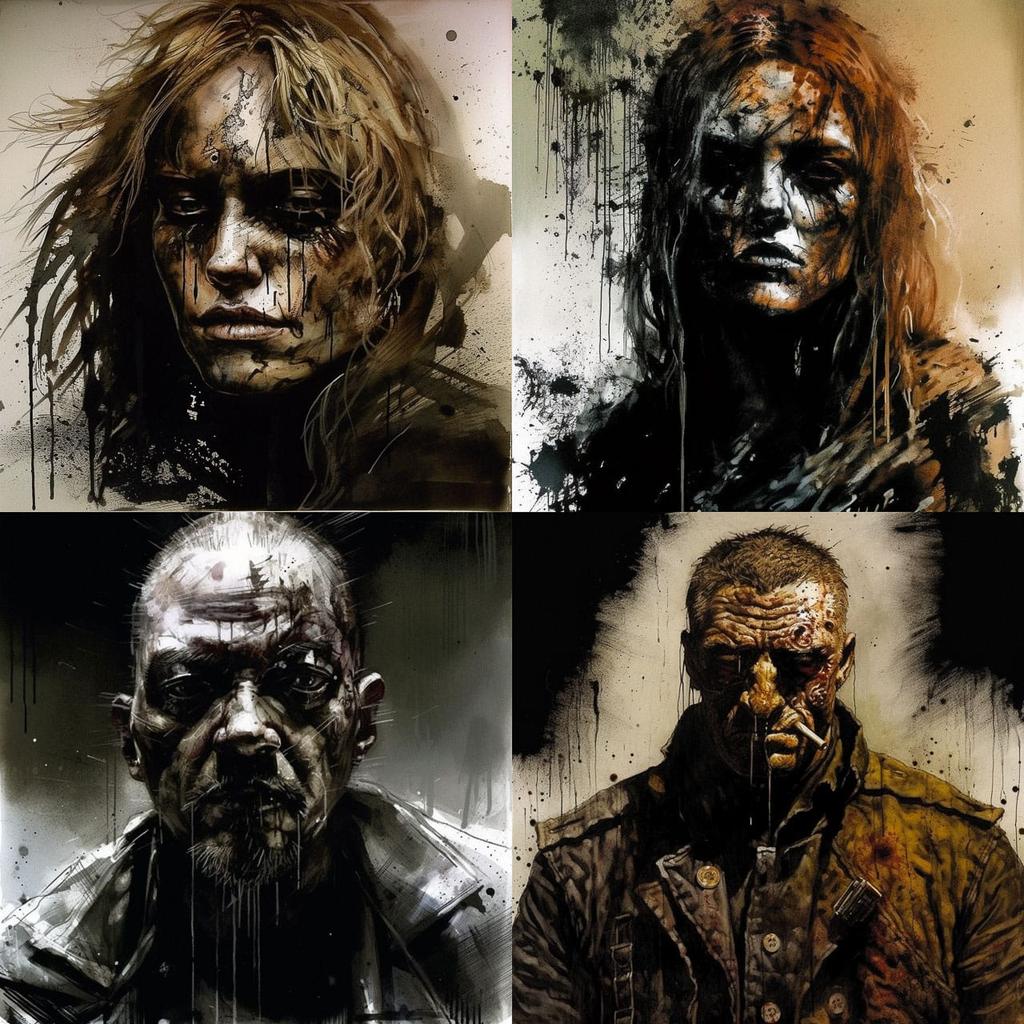 Tim Bradstreet style, Midjourney V5, render 1 of 4