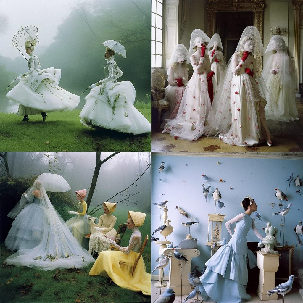 Tim Walker style, Midjourney V5, render 1 of 4