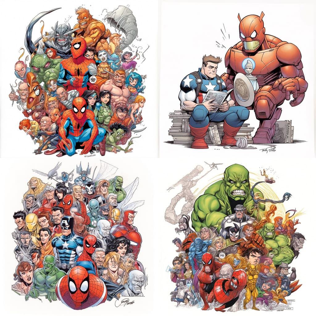 Todd Nauck style, Midjourney V5, render 1 of 4