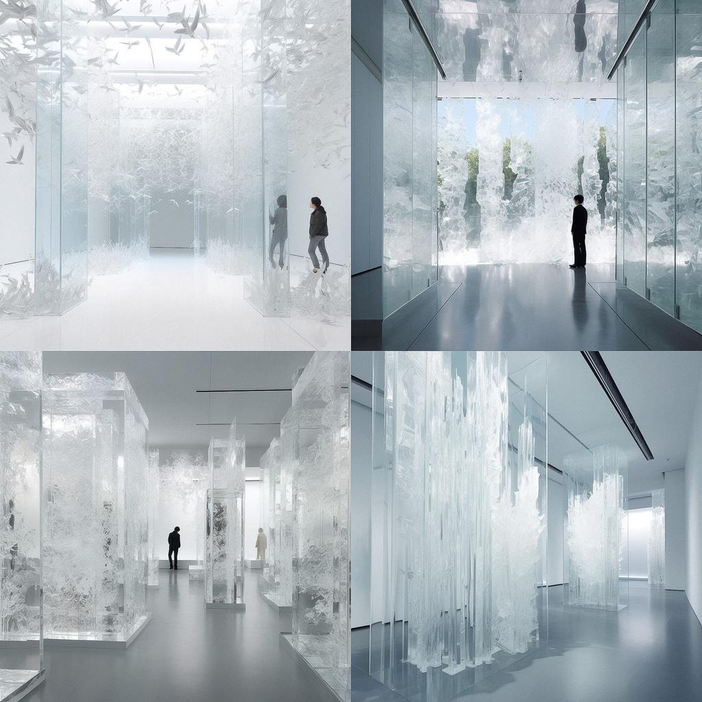 Tokujin Yoshioka style, Midjourney V5, render 1 of 4