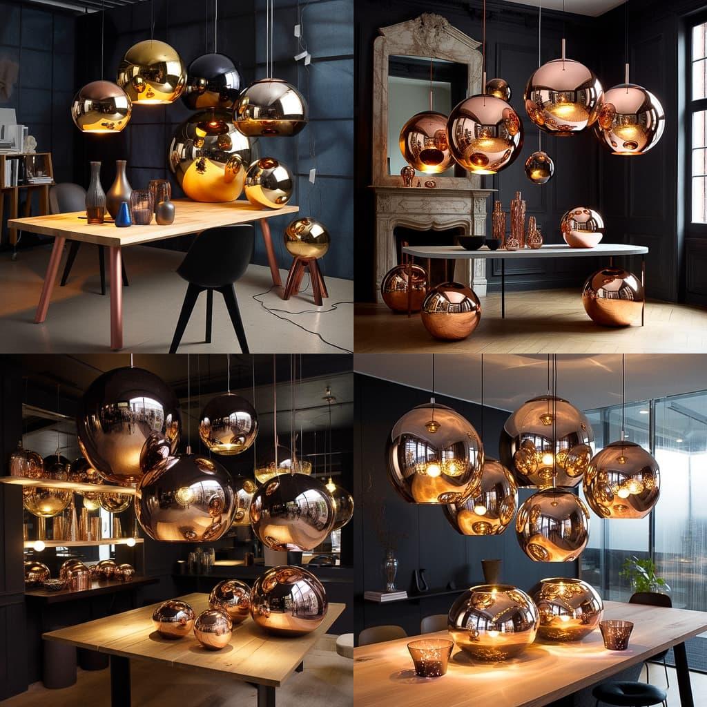 Tom Dixon style, Midjourney V5, render 1 of 4