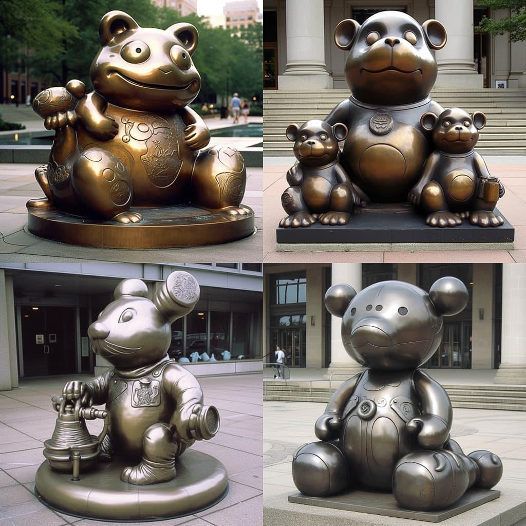 Tom Otterness style, Midjourney V5, render 1 of 4