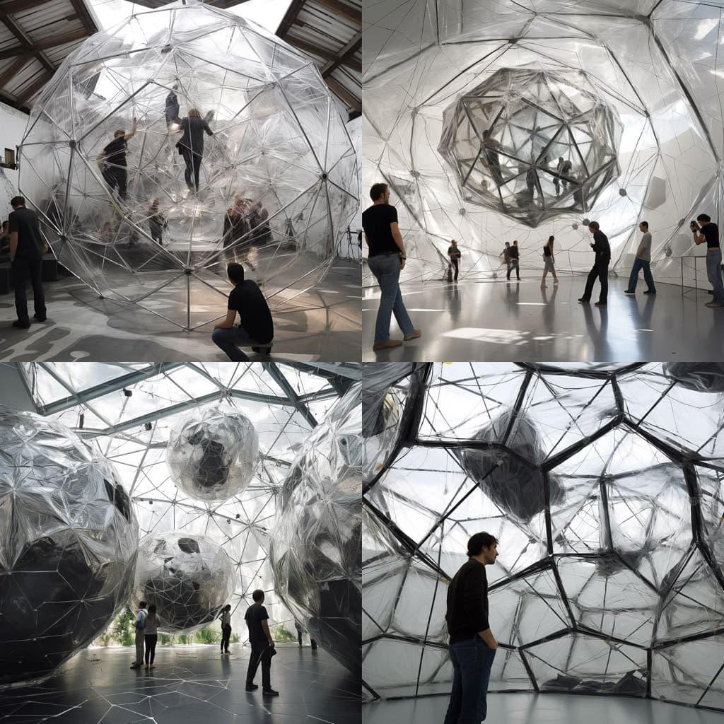 Tomas Saraceno style, Midjourney V5, render 1 of 4