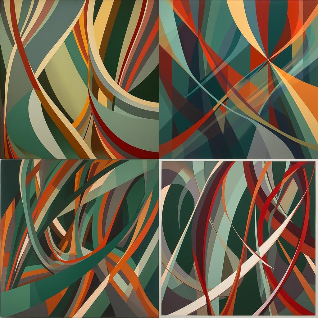 Tomma Abts style, Midjourney V5, render 1 of 4
