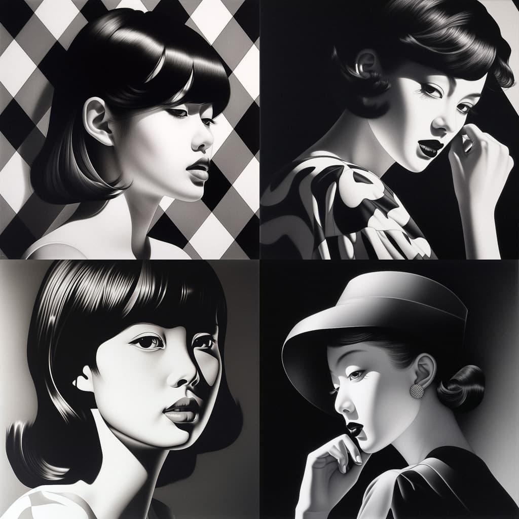 Tomoo Gokita style, Midjourney V5, render 1 of 4