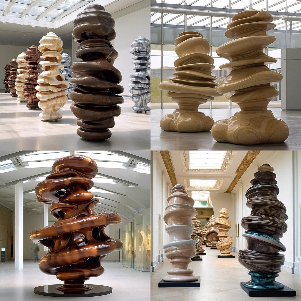 Tony Cragg style, Midjourney V5, render 1 of 4