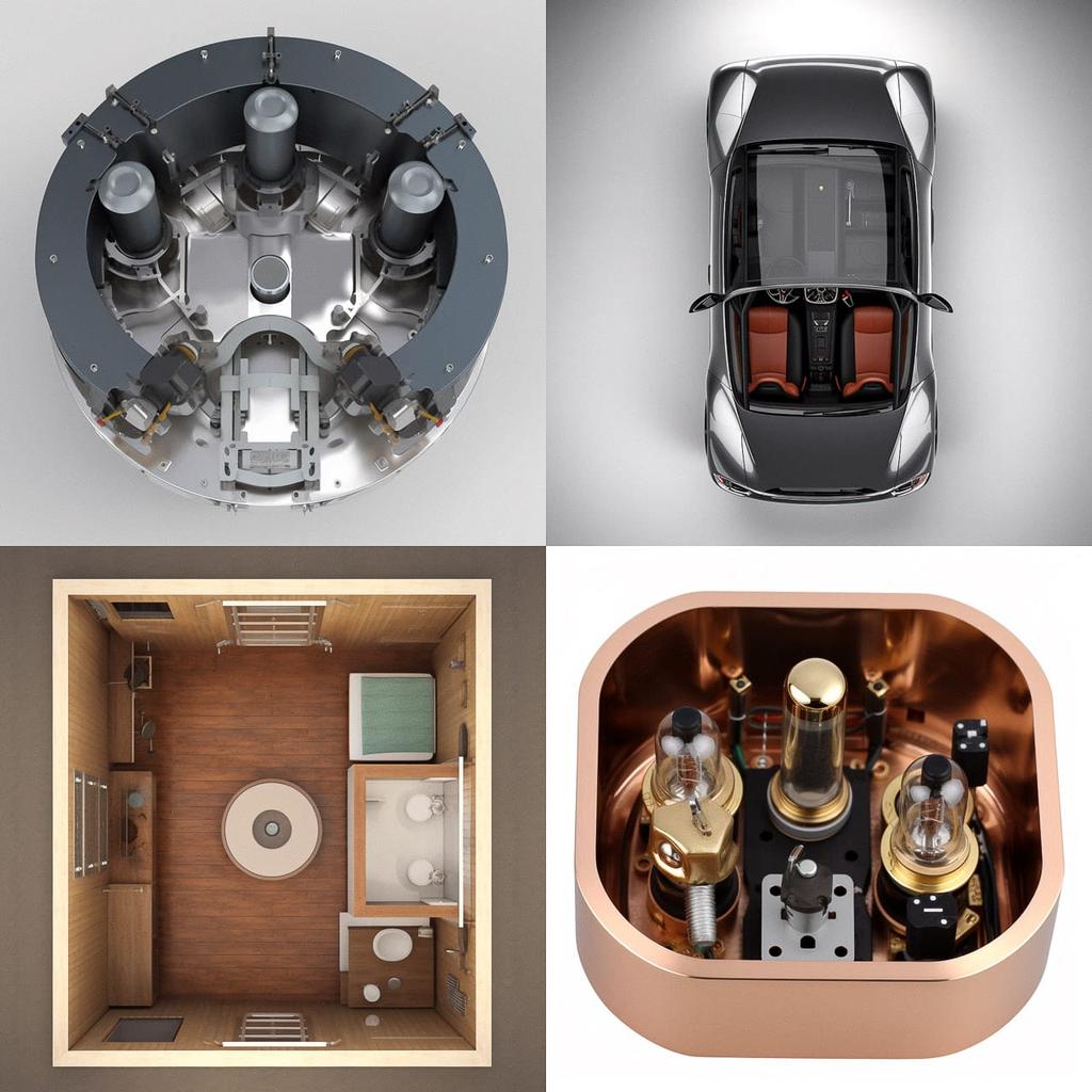 Top view style, Midjourney V5, render 1 of 4