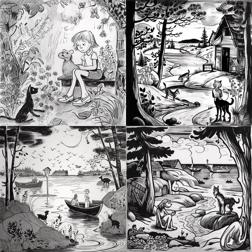 Tove Jansson style, Midjourney V5, render 1 of 4