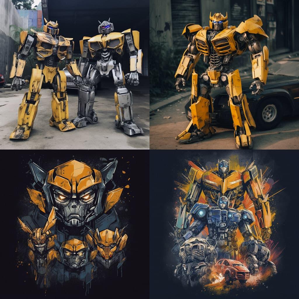 Transformers style, Midjourney V5, render 1 of 4