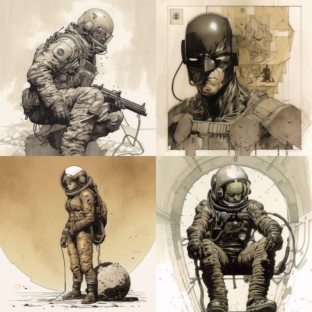Travis Charest style, Midjourney V5, render 1 of 4