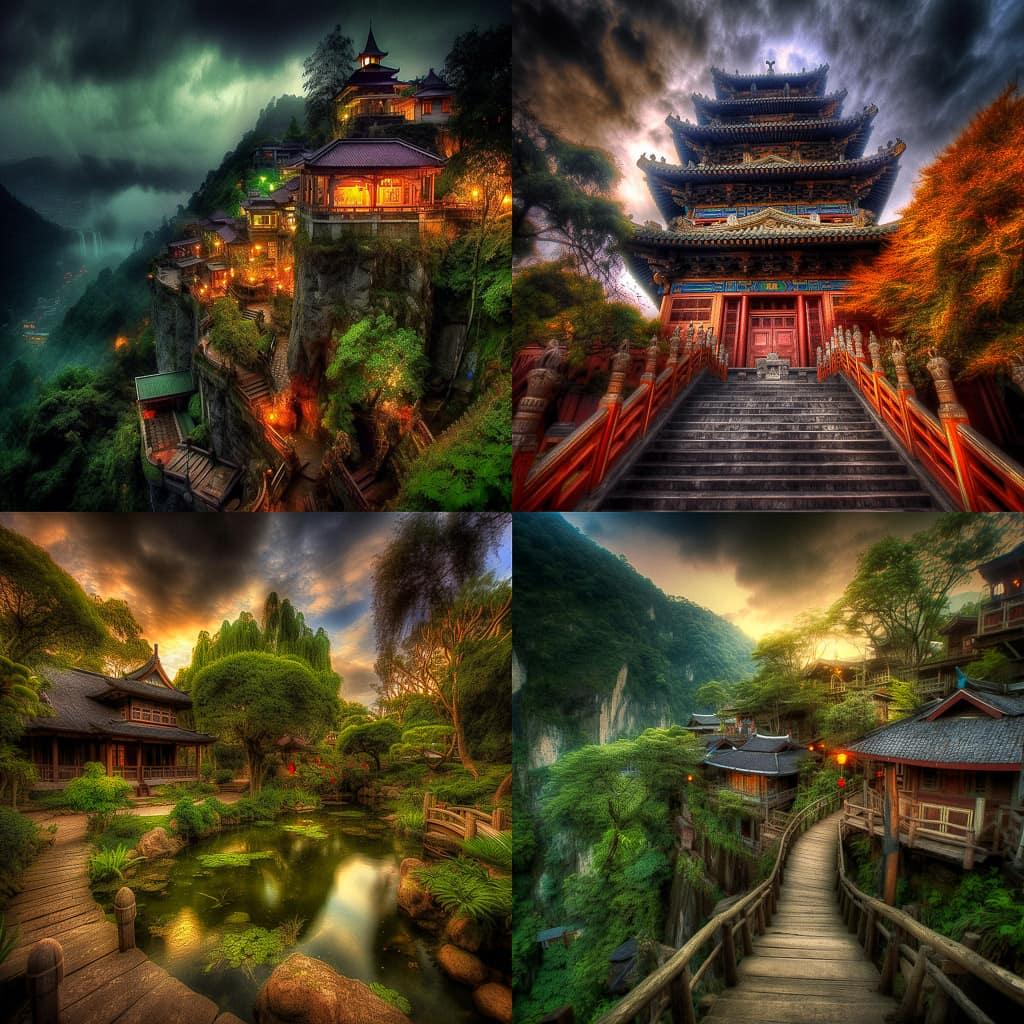 Trey Ratcliff style, Midjourney V5, render 1 of 4