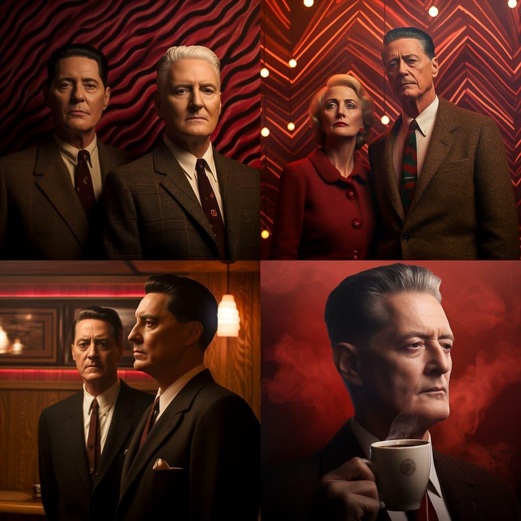 Twin Peaks style, Midjourney V5, render 1 of 4