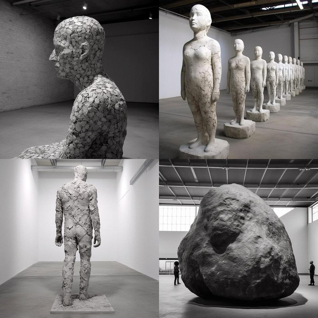 Ugo Rondinone style, Midjourney V5, render 1 of 4