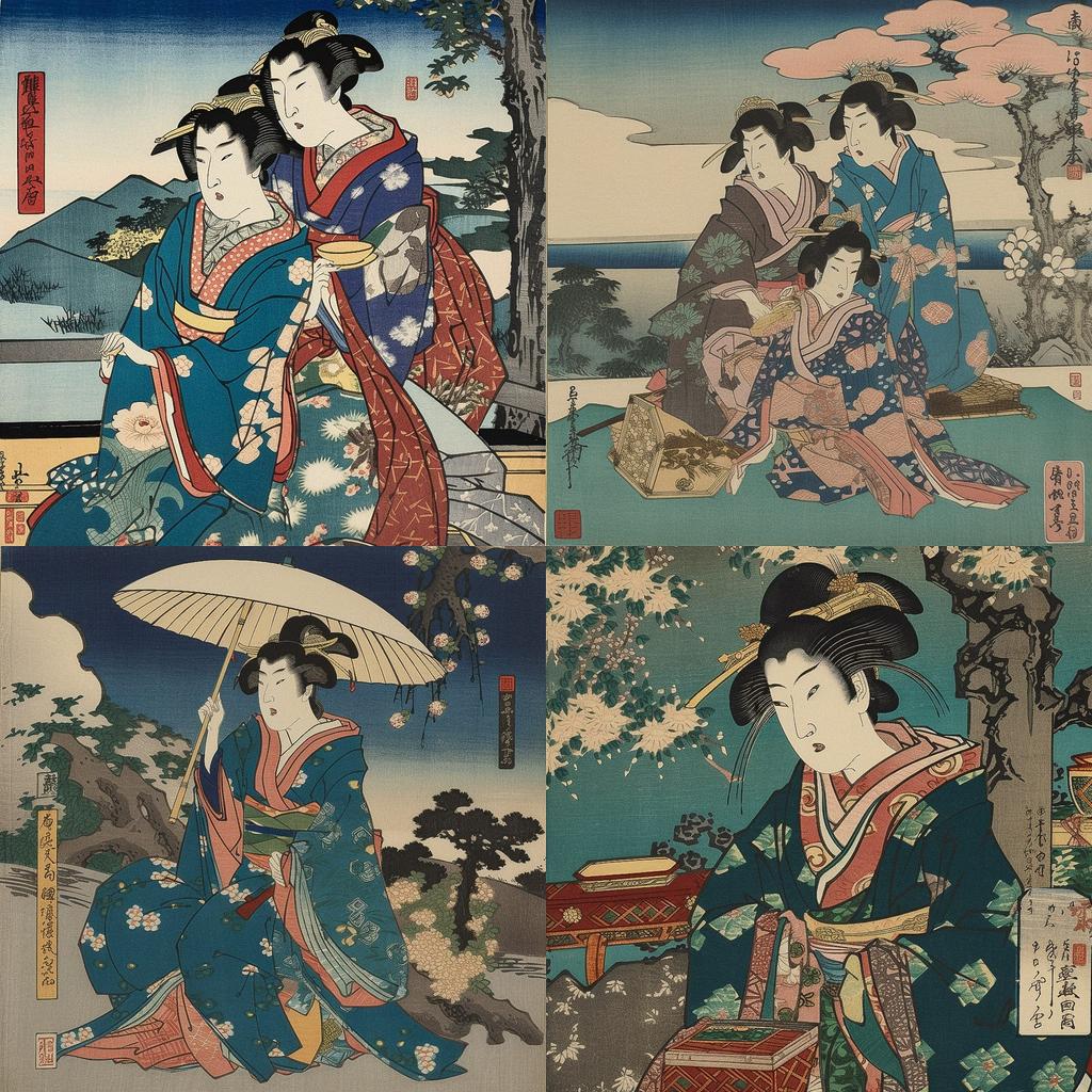 Utagawa Kunisada style, Midjourney V5, render 1 of 4