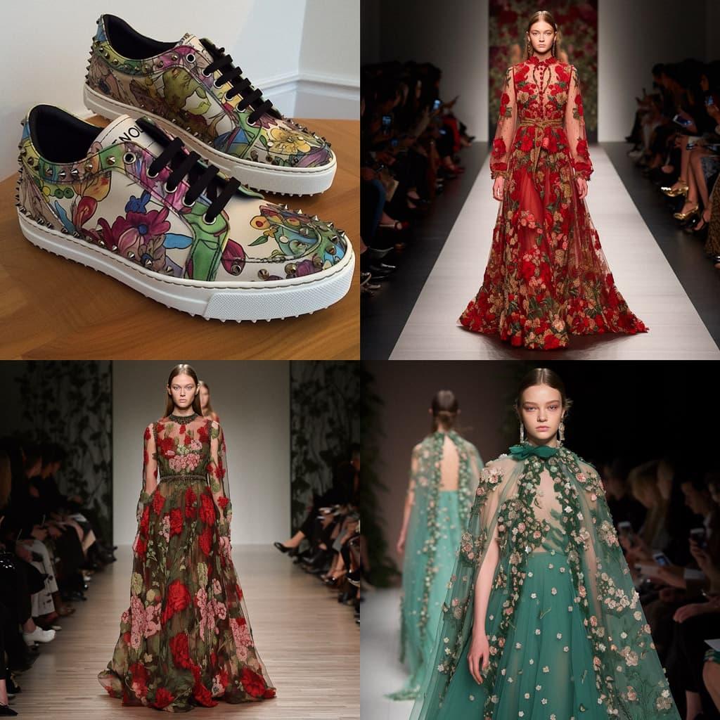 Valentino style, Midjourney V5, render 1 of 4